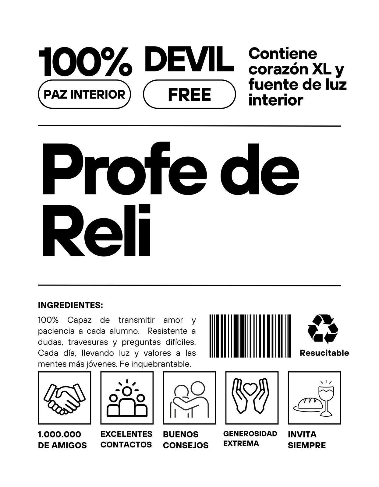 Camiseta Profe de Reli - Imagen 2