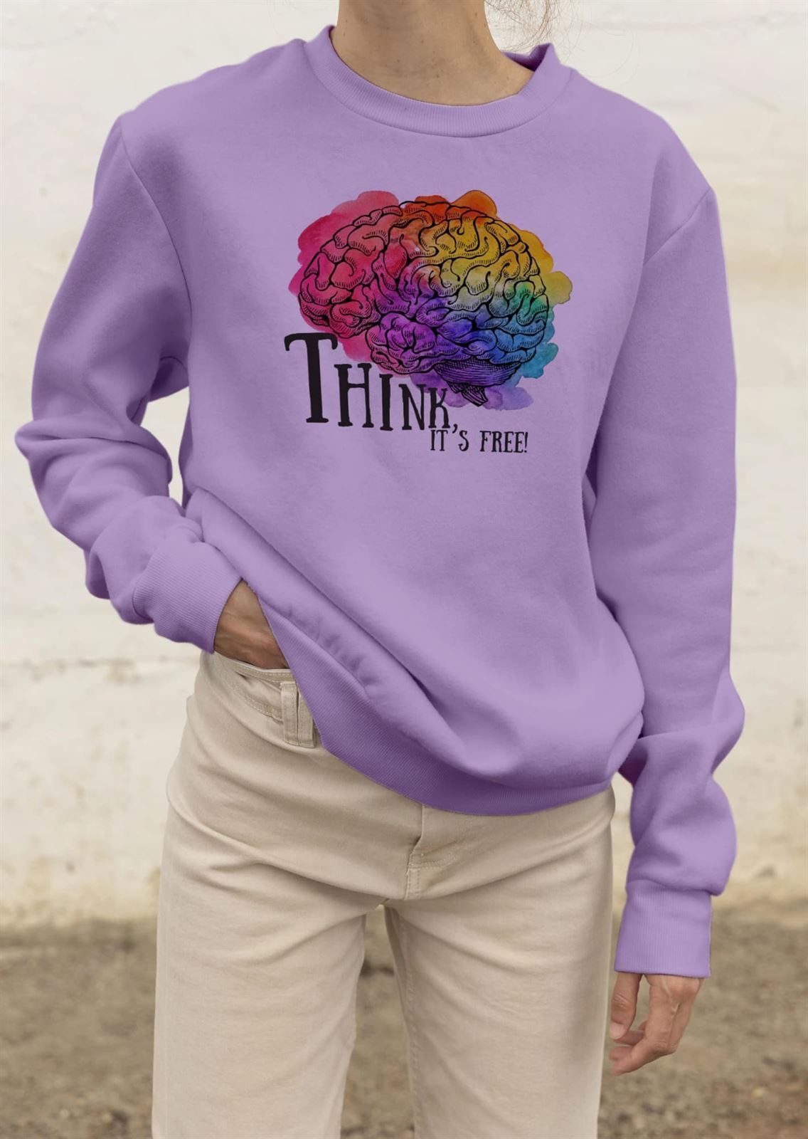 Sudadera sin capucha THINK - Imagen 1