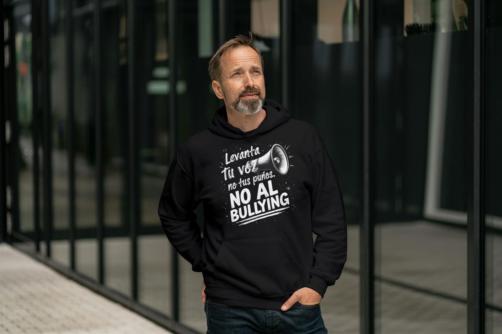 Sudadera Unisex Capucha No al Bullying - Imagen 1