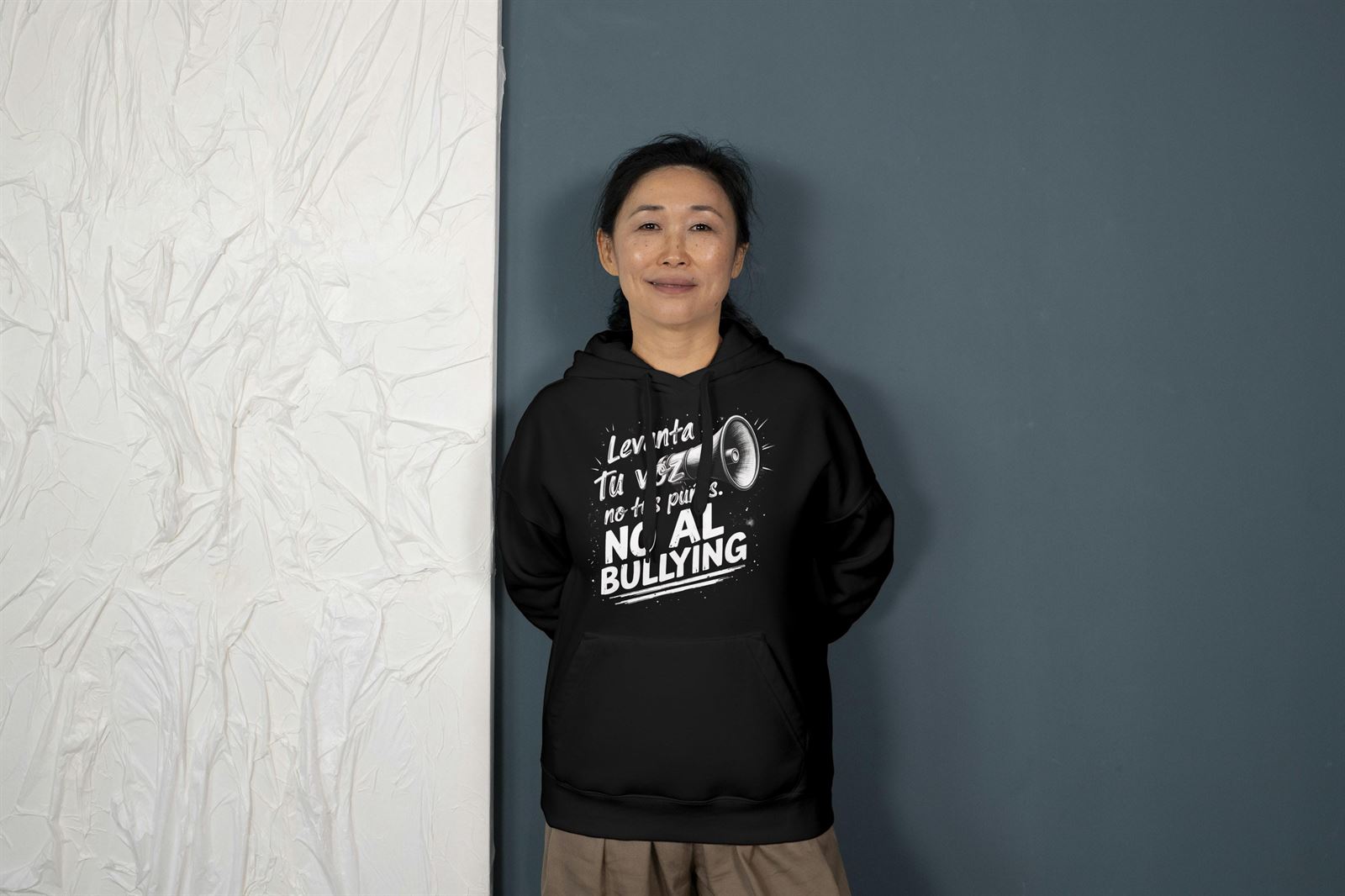 Sudadera Unisex Capucha No al Bullying - Imagen 2