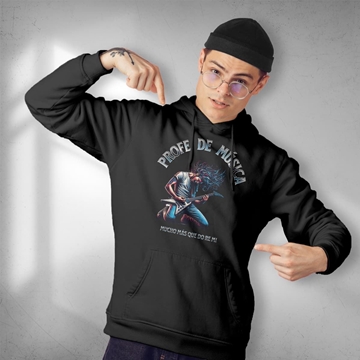 Sudadera Unisex Capucha Profe de Música - Imagen 1